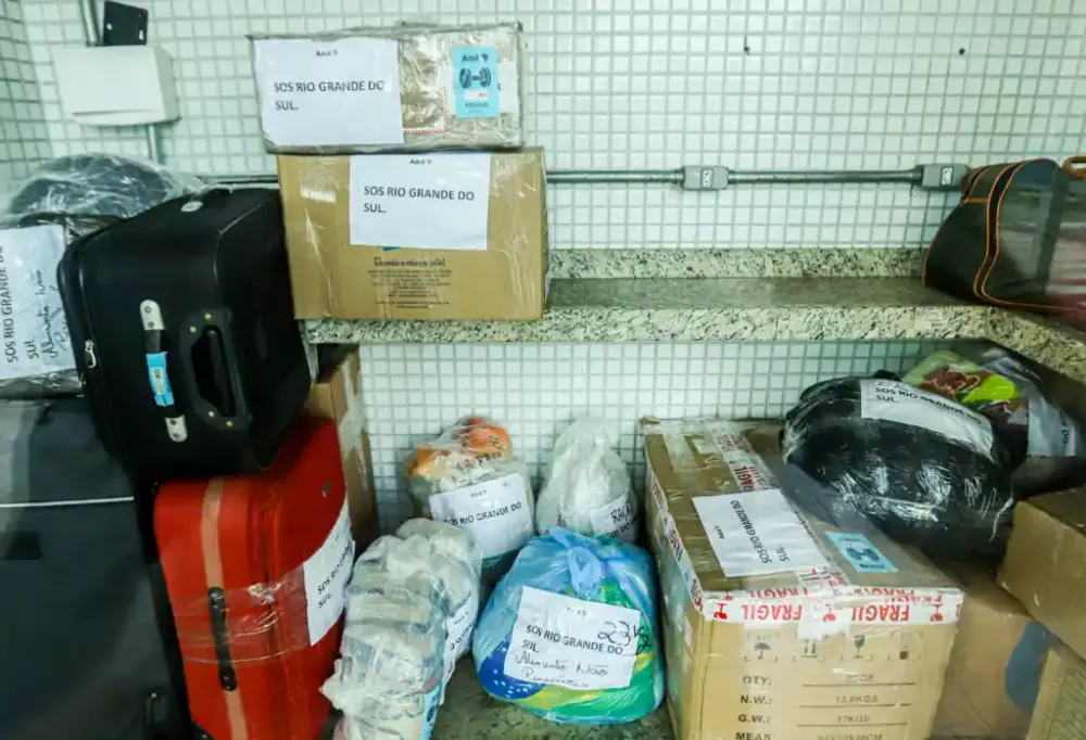 Azul arrecada alimentos em Marabá para levar ao RS