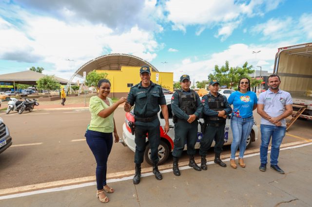Pm recebe veículo da Prefeitura para realizar ronda Escolar.