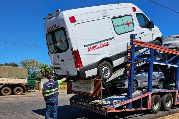 Sefa apreende ambulância e toras de eucalipto
