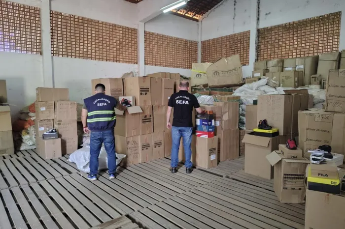 Sefa apreende mais de 10 mil calçados falsificados e 28.224 garrafas de bebidas