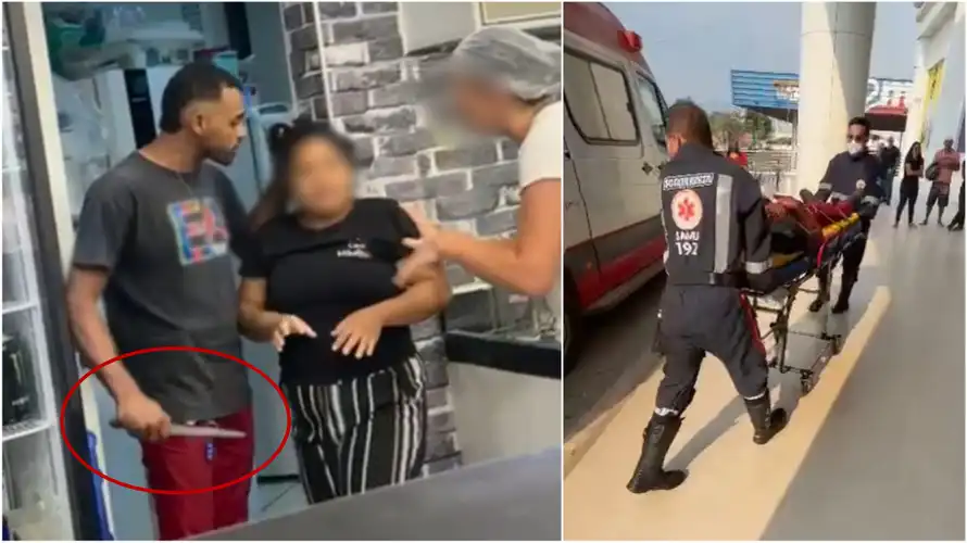 Homem ameaça ex-mulher com faca e é baleado dentro de loja em Marabá