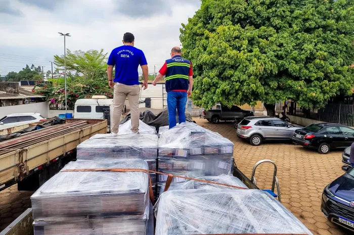 Sefa apreende cinco toneladas de baterias e pneus de caminhão em Dom Eliseu