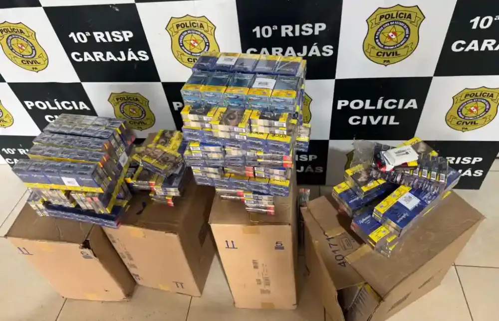 Carga de cigarros roubada é apreendida em Marabá; policiais são presos