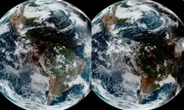 Nasa mostra imagens da sombra do eclipse passando pelo Brasil