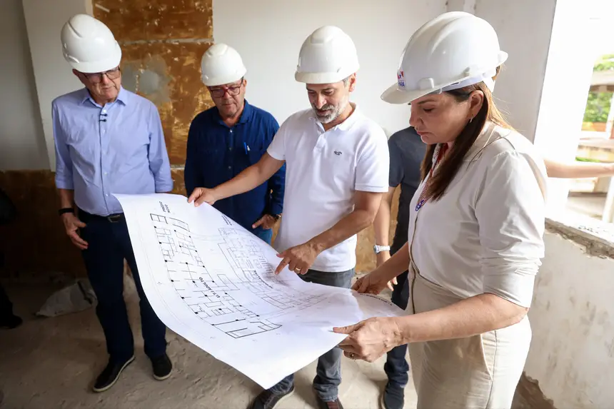 Governadora Hana Ghassan visita obras do novo Hospital Regional Público do Leste, em Paragominas