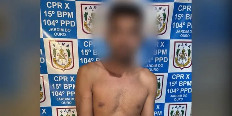 Homem suspeito por tentativa de estupro contra uma adolescente foi preso pela Polícia Militar (PM), em Itaituba. (Reprodução Redes Sociais)