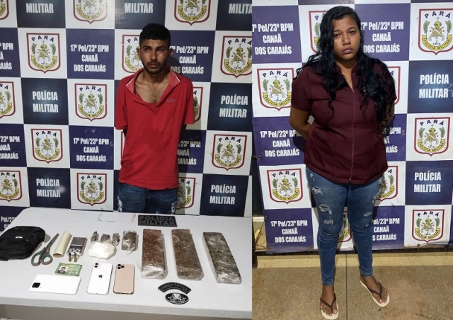 Denúncia leva policiais a flagrarem o comércio de 2,6 quilos de drogas em Canaã dos Carajás