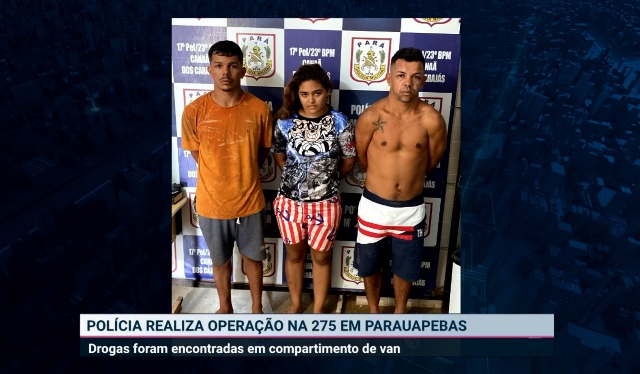 TRÊS PESSOAS FORAM PRESAS SUSPEITAS DE TRÁFICO DE DROGAS EM CANAÃ . 
